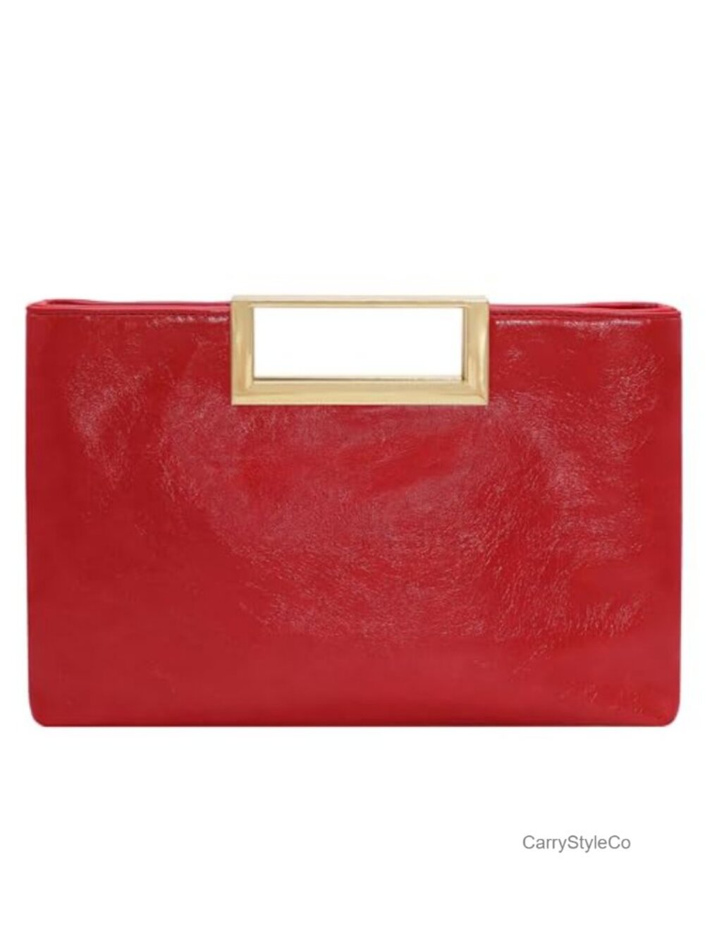 Sparkly PU Leather Envelope Clutch with Top Handle & Strap
